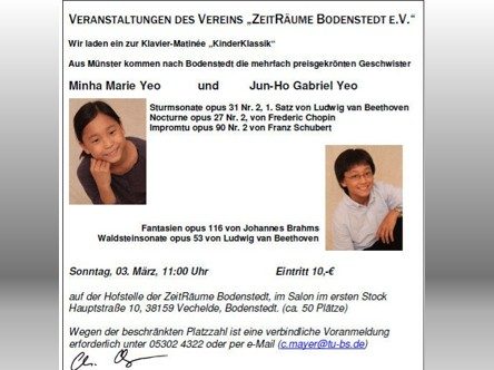 Yeo und Yeo am Klavier in den ZeitRäumen Bodenstedt