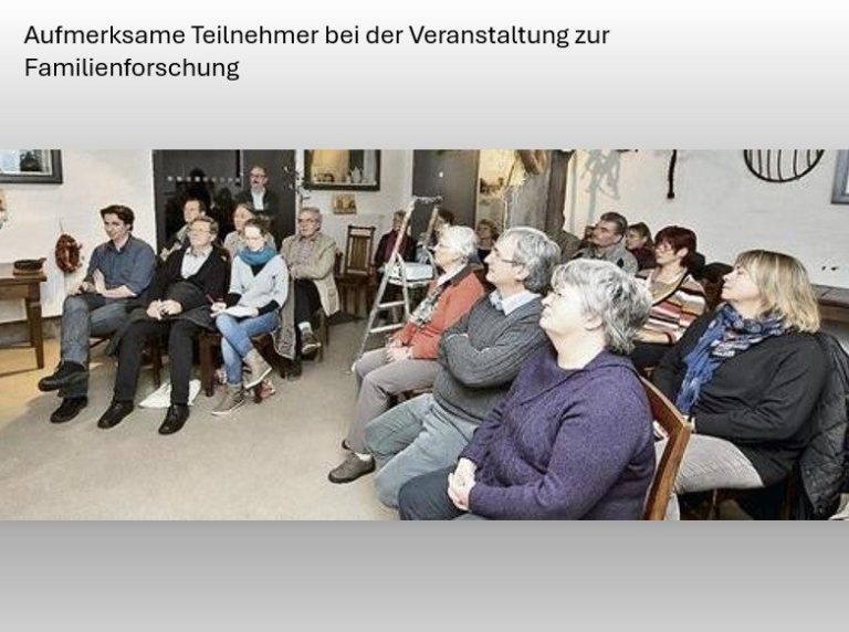 Veranstaltung zur Familienforschung in den ZeitRäumen Bodenstedt 2012