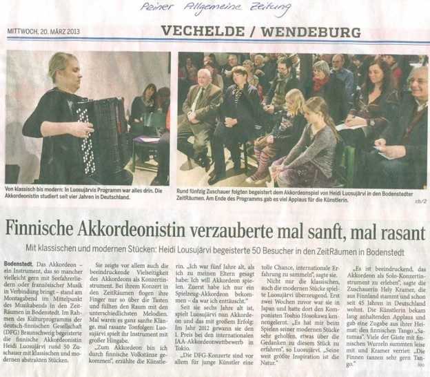 Akkordeon-Konzert ZeitRäume Bodenstedt